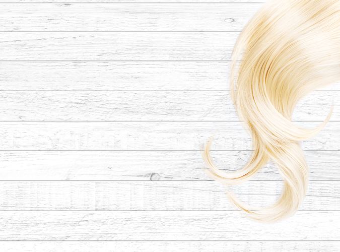 Bleaching blonde-haarsträhne